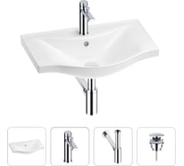 Раковина для ванной Wellsee Bisouв наборе 4 в 1 201003506