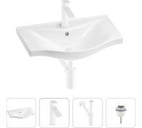 Раковина для ванной Wellsee Bisouв наборе 4 в 1 201003505
