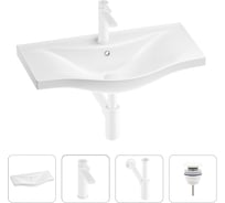 Раковина для ванной Wellsee Bisouв наборе 4 в 1 201003610