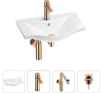 Раковина для ванной Wellsee Bisouв наборе 4 в 1 201003449