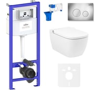 Инсталляция с умным подвесным унитазом Lavinia Boho Smart V-Clean в комплекте 7 в 1 87561122