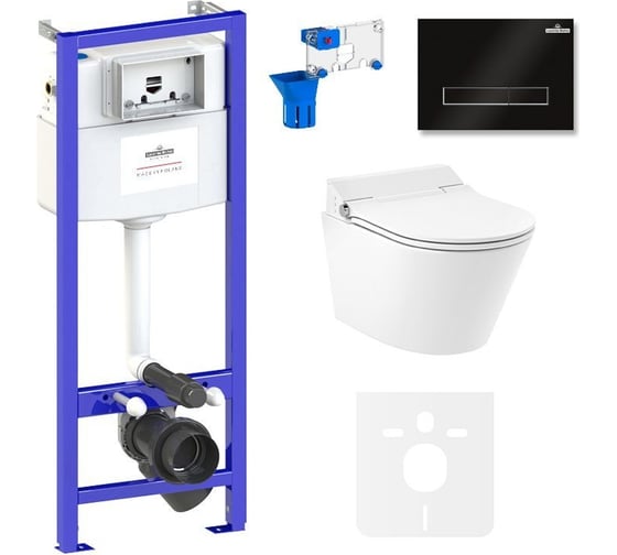 Инсталляция с умным подвесным унитазом Lavinia Boho Smart V-Clean в комплекте 7 в 1 87561184 1