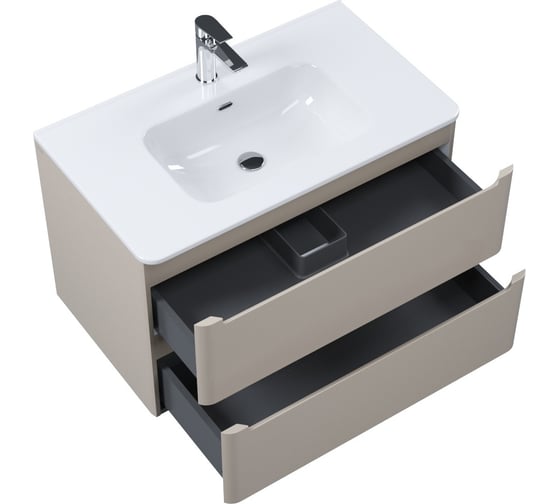Тумба с умывальником IDDIS Edifice, подвесная, 80 см, капучино, 0108000i28 EDI80C0i95K