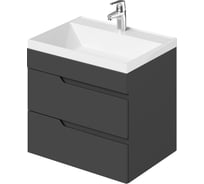 Подвесная тумба с раковиной ИТАНА alexa 60 600x450x560 Графит 4657792952695