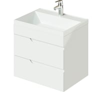 Подвесная тумба с раковиной ИТАНА alexa 60 600x450x560 Белый глянец 4657792952671