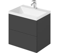 Подвесная тумба с раковиной ИТАНА icon 60 600x447x585 Графит 4657792952749