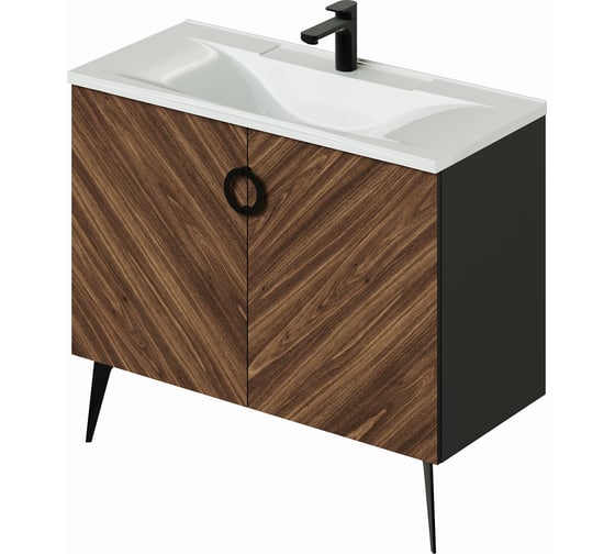 Напольная тумба с раковиной ИТАНА palladio 100 987x438x850 Дуб Бурбон 4657792957478 1