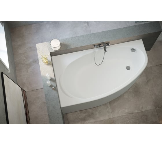 Акриловая ванна Roca CORFU асимметричная 160x90 см, левая, белая 00068948