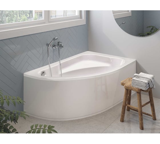 Акриловая ванна ROCA Welna 160x100 см, асимметричная, правая, белая 248643000
