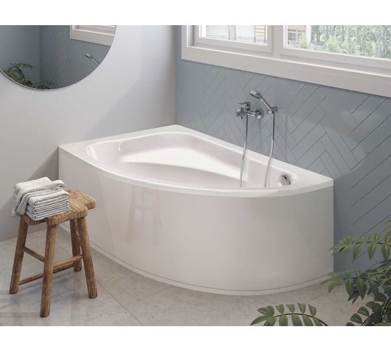 Акриловая ванна ROCA Welna 160x100 см, асимметричная, левая, белая 248642000