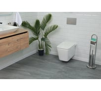 Инсталляция с кнопкой смыва, безободковый подвесной унитаз с быстросъемным сиденьем из дюропласта Quarter Bath Tormenta 0220 01+0060+LT-057E-R