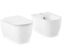 Подвесной безободковый унитаз Lavinia Boho Bell Pro Rimless в комплекте 2 в 1 21031001 30179810