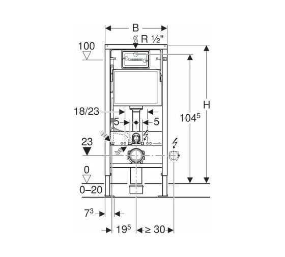 Монтажный элемент для подвесного унитаза GEBERIT 458.103.00.1 Duofix 00000051921