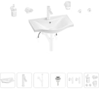 Раковина для ванной Wellsee Bisou в наборе 9 в 1 201007140