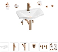 Раковина для ванной Wellsee Bisouв наборе 9 в 1 201007179