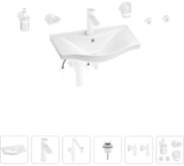 Раковина для ванной Wellsee Bisouв наборе 9 в 1 201007195