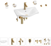 Раковина для ванной Wellsee Bisouв наборе 9 в 1 201007193