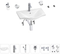 Раковина для ванной Wellsee Bisouв наборе 9 в 1 201007166