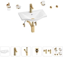 Раковина для ванной Wellsee Bisouв наборе 9 в 1 201007118