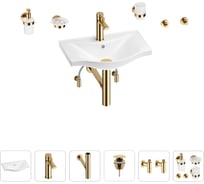 Раковина для ванной Wellsee Bisouв наборе 9 в 1 201007128