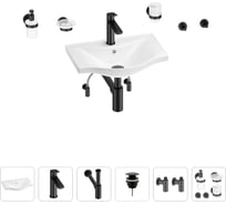 Раковина для ванной Wellsee Bisou в наборе 9 в 1 201007102