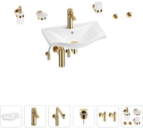 Раковина для ванной Wellsee Bisou в наборе 9 в 1 201007148