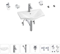 Раковина для ванной Wellsee Bisouв наборе 9 в 1 201007121