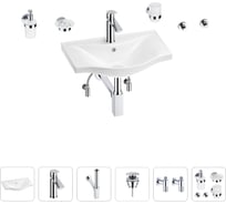 Раковина для ванной Wellsee Bisouв наборе 9 в 1 201007161