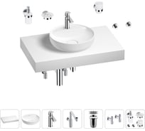 Комплект мебели для ванной комнаты с раковиной Wellsee Genuine Tree 201016631