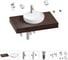 Комплект мебели для ванной комнаты с раковиной Wellsee Genuine Tree 201016621 1