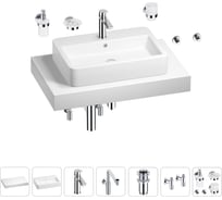 Комплект мебели для ванной комнаты Wellsee Genuine Tree с раковиной 201018071