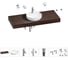 Комплект мебели для ванной комнаты с раковиной Wellsee Genuine Tree 201016741 1