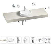 Комплект мебели для ванной комнаты с раковиной Wellsee Genuine Tree 201016771