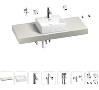 Комплект мебели для ванной комнаты с раковиной Wellsee Genuine Tree 201018391