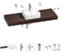 Комплект мебели для ванной комнаты с раковиной Wellsee Genuine Tree 201018481 1
