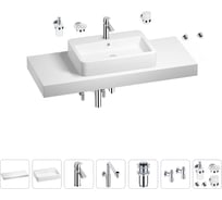 Комплект мебели для ванной комнаты Wellsee Genuine Tree с раковиной 201018191