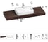 Комплект мебели для ванной комнаты с раковиной Wellsee Genuine Tree 201018241 1