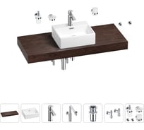 Комплект мебели для ванной комнаты с раковиной Wellsee Genuine Tree 201018421