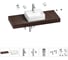 Комплект мебели для ванной комнаты с раковиной Wellsee Genuine Tree 201018421 1