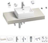 Комплект мебели для ванной комнаты с раковиной Wellsee Genuine Tree 201018331