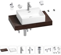 Комплект мебели для ванной комнаты Wellsee Genuine Tree с раковиной 201018541