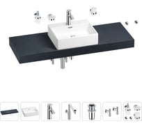 Комплект мебели для ванной комнаты Wellsee Genuine Tree с раковиной 201018701