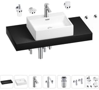 Комплект мебели для ванной комнаты с раковиной Wellsee Genuine Tree 201018621