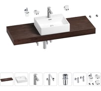 Комплект мебели для ванной комнаты с раковиной Wellsee Genuine Tree 201018721