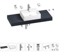 Комплект мебели для ванной комнаты с раковиной Wellsee Genuine Tree 201018641