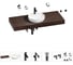 Комплект мебели для ванной комнаты с раковиной Wellsee Genuine Tree 201016742 1