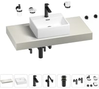 Комплект мебели для ванной комнаты с раковиной Wellsee Genuine Tree 201018332