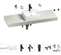 Комплект мебели для ванной комнаты с раковиной Wellsee Genuine Tree 201018452