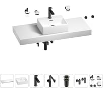 Комплект мебели для ванной комнаты Wellsee Genuine Tree с раковиной 201018432