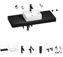 Комплект мебели для ванной комнаты Wellsee Genuine Tree с раковиной 201018442